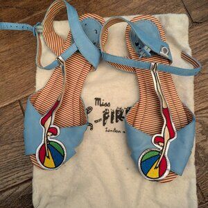 Miss L Fire "Bathing Beauties" sandals shoes vintage style, US 8.5 / EU 39